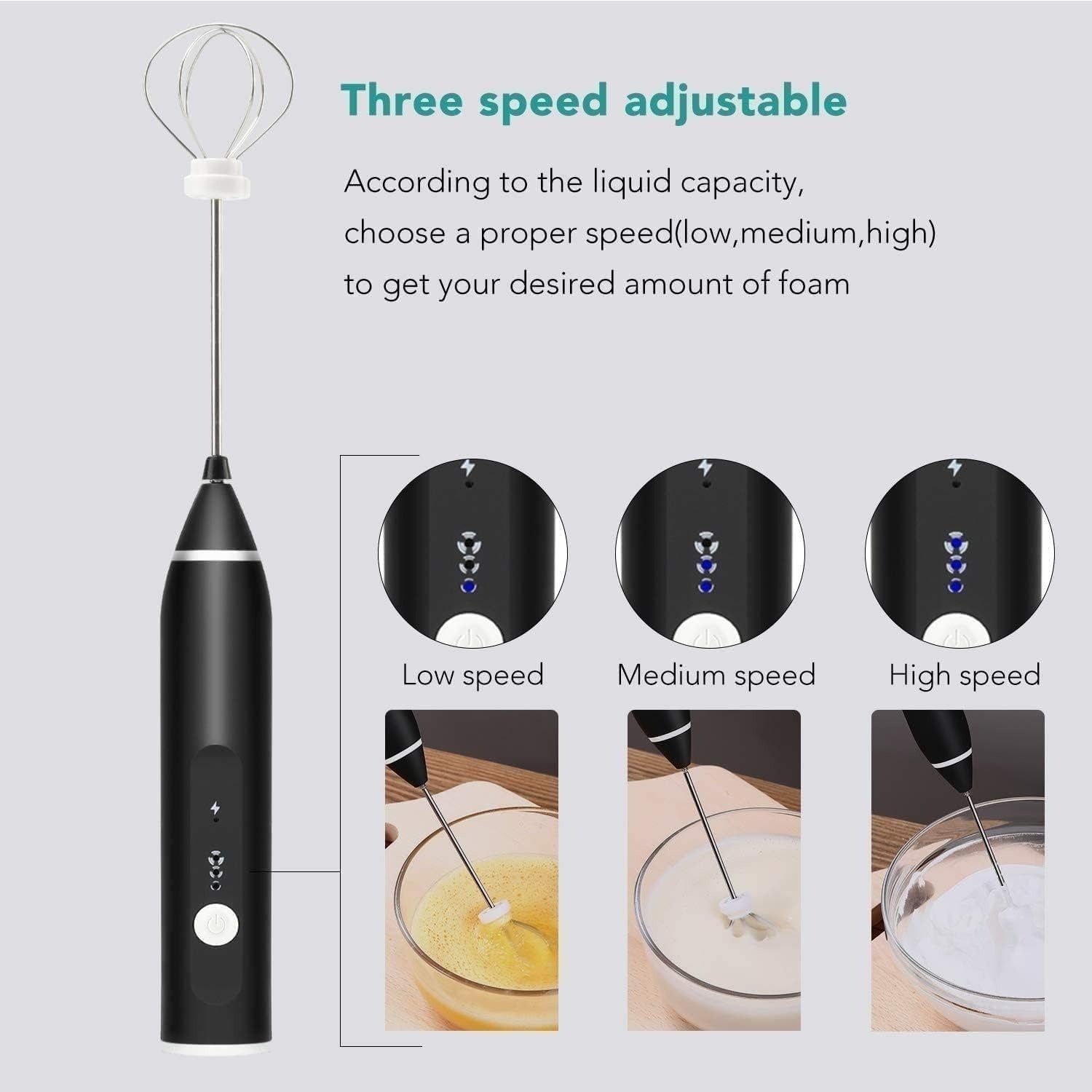 2-in-1 Rechargeable Coffee Beater
